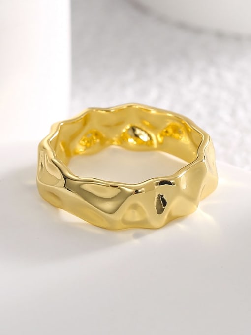 CHARME Brass Geometric Minimalist Band Ring 2