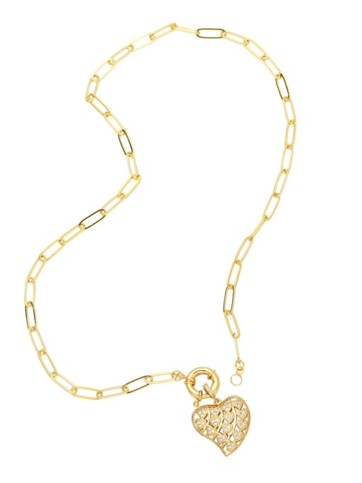CC Brass Cubic Zirconia Heart Vintage  Sun Pendant Necklace 4