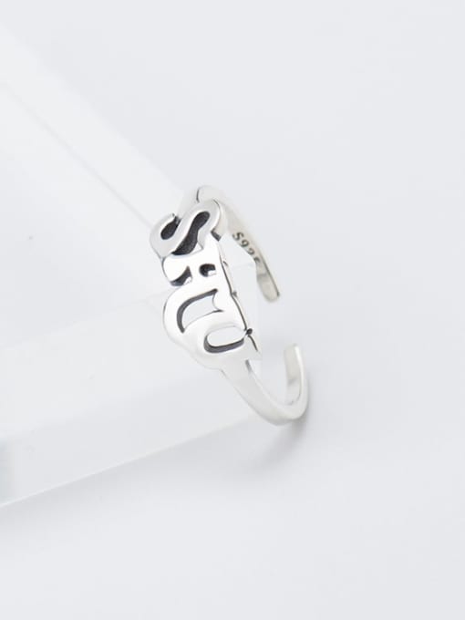 XBOX 925 Sterling Silver Letter Vintage Band Ring 3