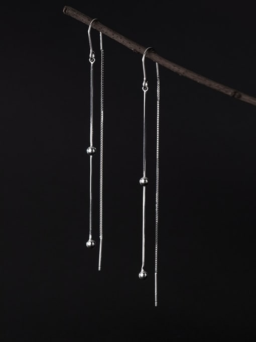 Rosh 925 Sterling Silver line Minimalist Threader Earring 1