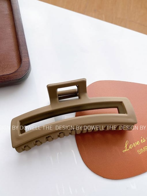 Square clip brown Alloy Resin Trend Irregular Jaw Hair Claw