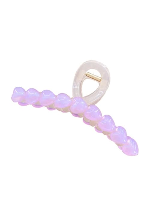 Chimera Trend Heart Resin Multi Color Jaw Hair Claw 0