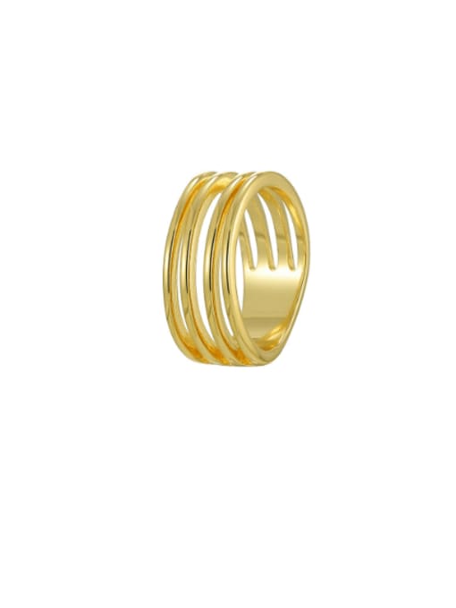 CHARME Brass Geometric Minimalist Stackable Ring 0