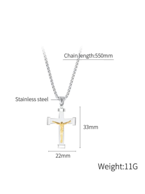 Open Sky Titanium Steel Cross Vintage Necklace 4