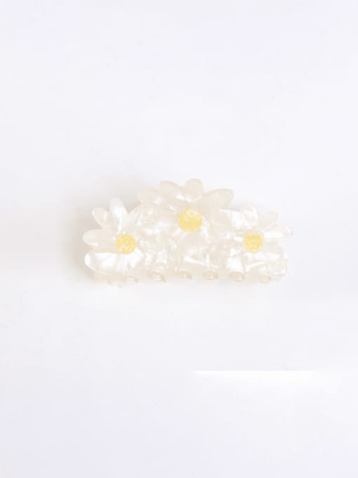 white Acrylic Trend Geometric Alloy Multi Color Jaw Hair Claw