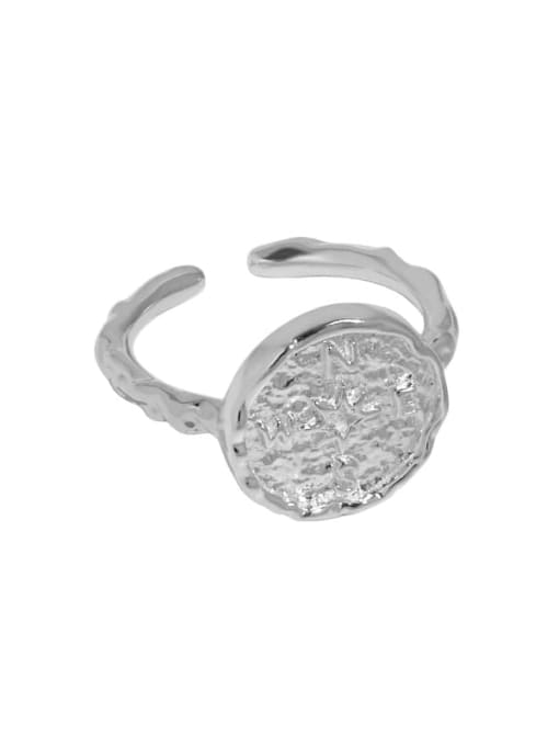DAKA 925 Sterling Silver Geometric Vintage Band Ring 4