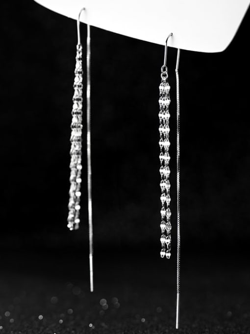 Rosh 925 Sterling Silver Tassel Minimalist Threader Earring 3