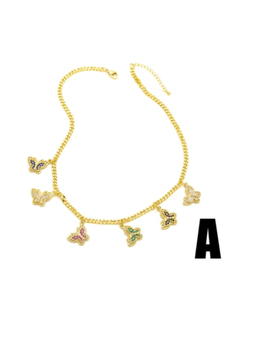 CC Brass Cubic Zirconia Flower Trend Necklace 2