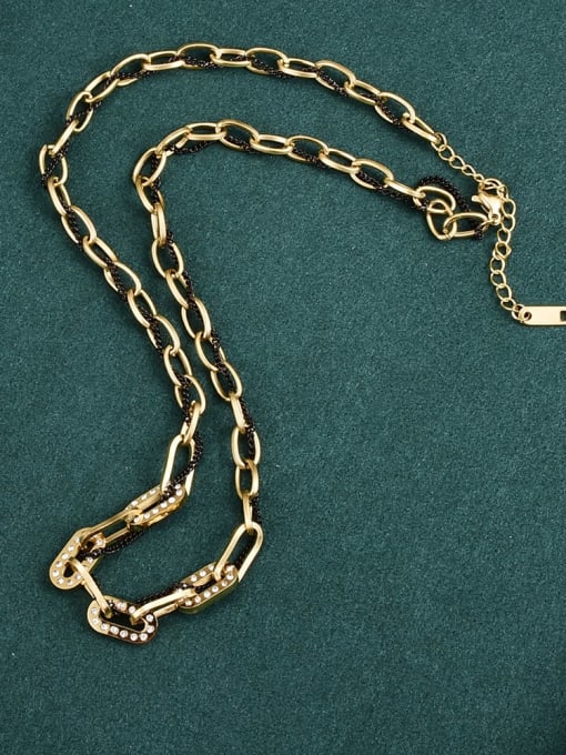A TEEM Titanium Steel Geometric Vintage Necklace 0