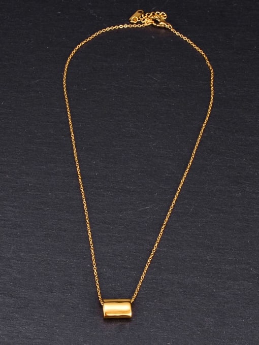 A TEEM Titanium Steel Rhinestone Locket Minimalist Necklace 2