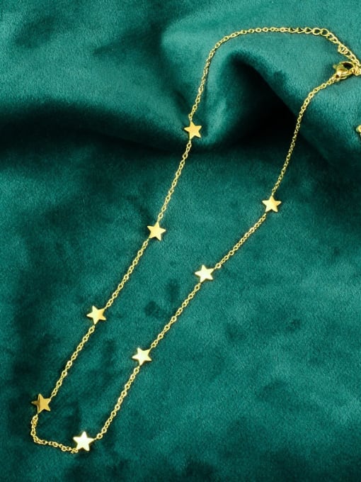 A TEEM Titanium Smooth Star Minimalist Necklace 1