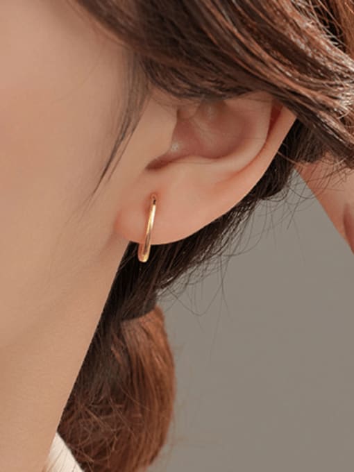 BeiFei Minimalism Silver 925 Sterling Silver Geometric Minimalist Stud Earring 1