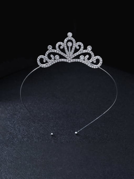 Style 17 Alloy Cubic Zirconia Trend Crown  Hair Fascinator
