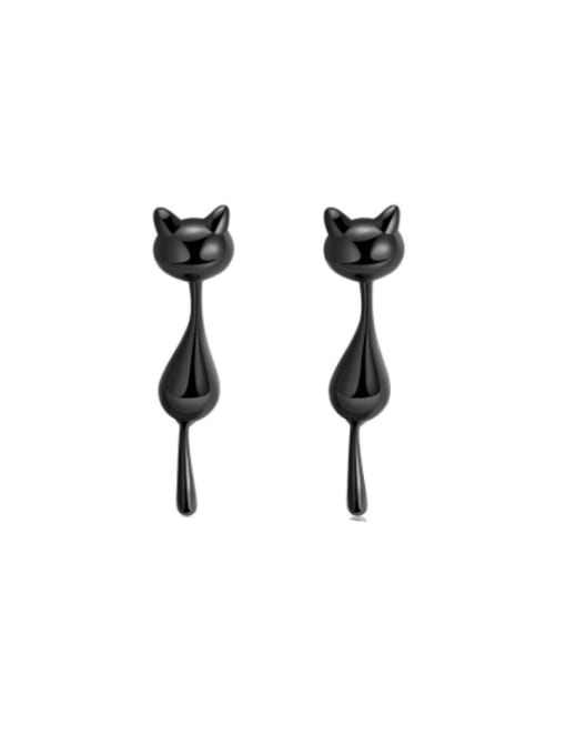 RINNTIN 925 Sterling Silver Cat Cute Stud Earring 0