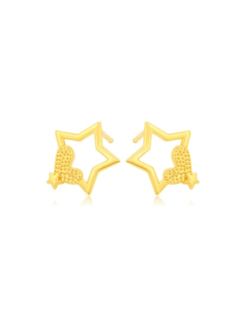 Star Earrings Alloy Pentagram Minimalist Stud Earring