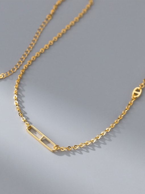 Rosh 925 Sterling Silver Geometric Minimalist Necklace 2