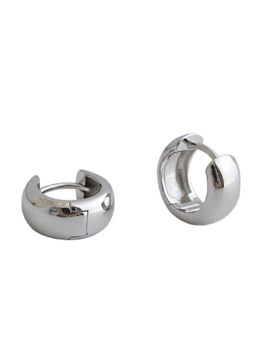 DAKA 925 Sterling Silver Round Vintage Huggie Earring 4