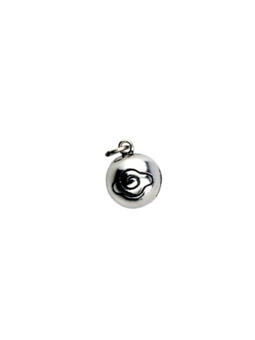SHUI Vintage Sterling Silver With Vintage Round ball Pendant Diy Accessories 0