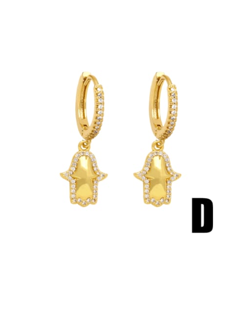 CC Brass Cubic Zirconia Mermaid Trend Huggie Earring 3