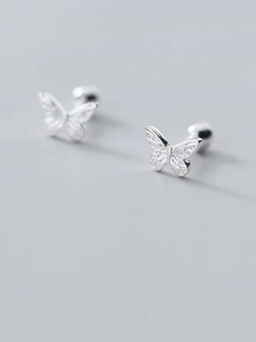 Rosh 925 Sterling Silver Butterfly Cute Stud Earring 1