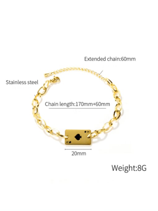 Open Sky Titanium Steel Enamel Geometric Hip Hop Link Bracelet 4