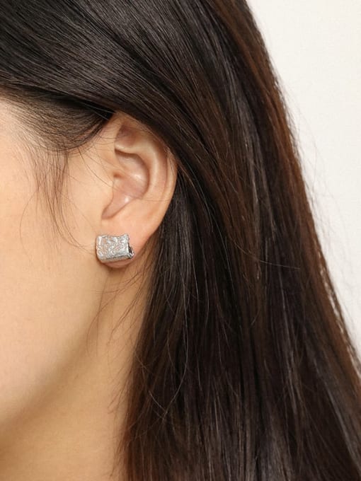 DAKA 925 Sterling Silver Asymmetric geometric Tassel Artisan Earring 2