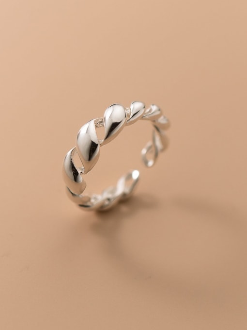 Rosh 925 Sterling Silver Hollow Geometric Minimalist Band Ring 3