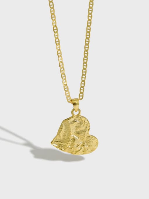 DAKA 925 Sterling Silver Heart Vintage pendant Necklace 0