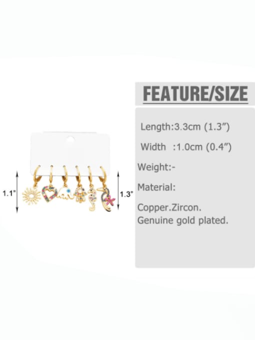 CC Brass Cubic Zirconia Heart Cute Huggie Earring 3