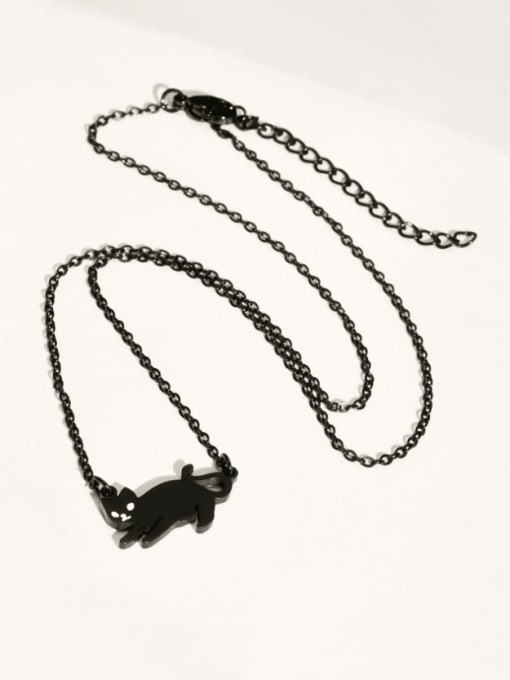 CONG Stainless steel Cat Cute Necklace 3