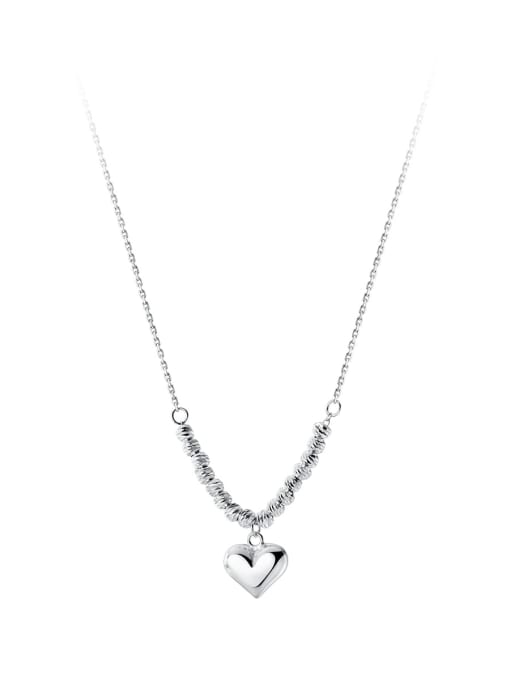 Rosh 925 Sterling Silver Heart Minimalist Necklace 0
