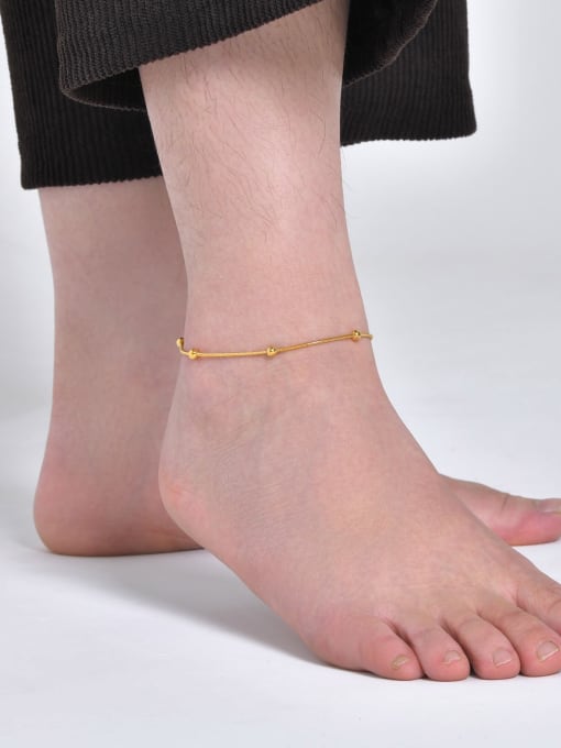 CONG Stainless steel Minimalist Snake Bone Chain Anklet 1