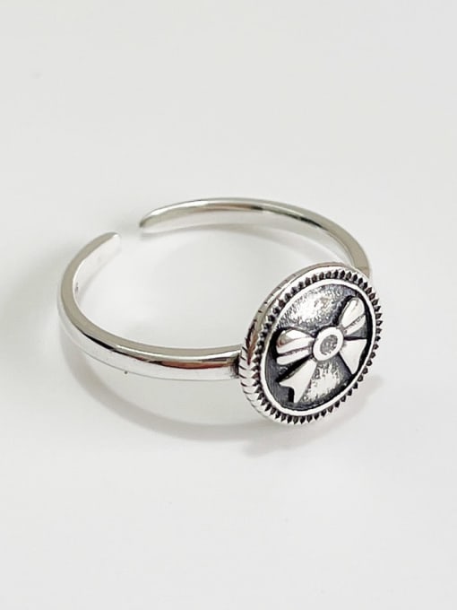 Bowknot ring j1617 925 Sterling Silver Irregular Vintage Band Ring