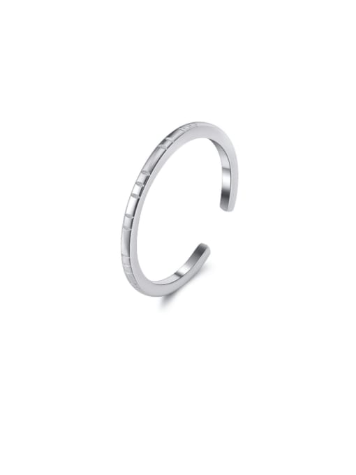 Platinum,  1g 925 Sterling Silver Geometric Minimalist Band Ring