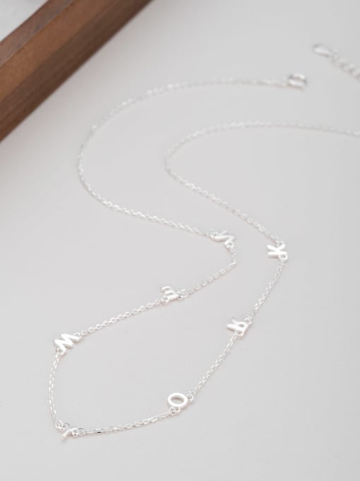 XBOX 925 Sterling Silver Letter Minimalist Necklace 3