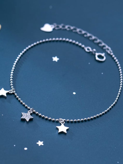 Rosh 925 sterling silver star minimalist beaded bracelet