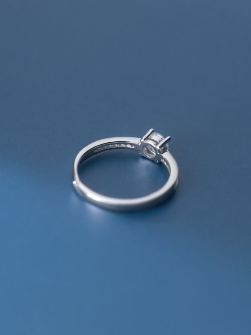 Rosh 925 Sterling Silver Cubic Zirconia Geometric Minimalist Band Ring 2
