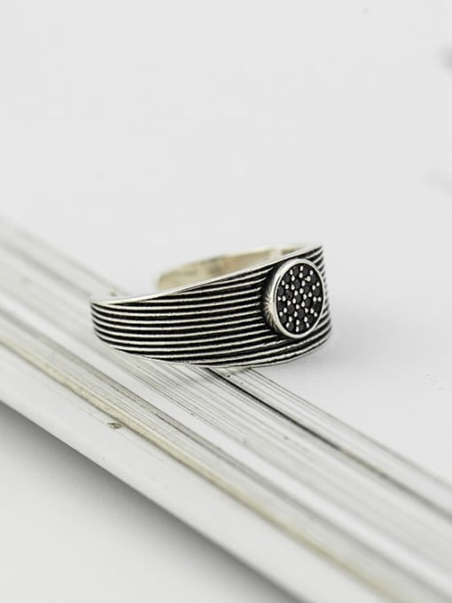 XBOX 925 Sterling Silver Geometric Vintage Band Ring 1