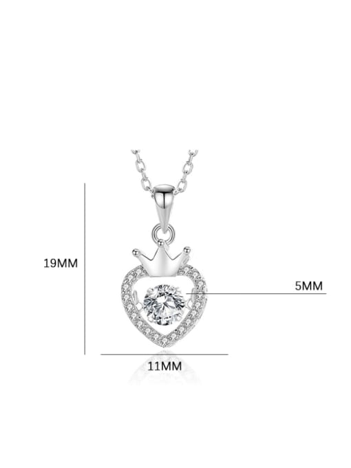 BC-Swarovski Elements 925 Sterling Silver Moissanite Heart Dainty Necklace 4