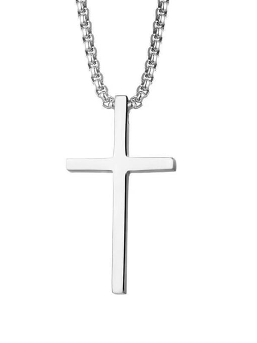 CONG Stainless steel Cross Hip Hop Regligious Necklace 3
