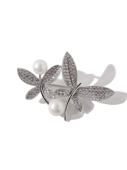 My Model Copper Cubic Zirconia White Butterfly Luxury Brooches 1