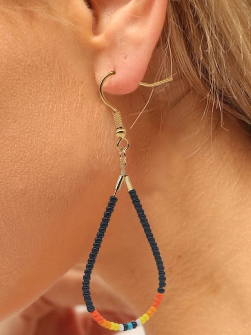Roxi Zinc Alloy Miyuki Millet Bead Geometric Bohemia Hook Earring 1