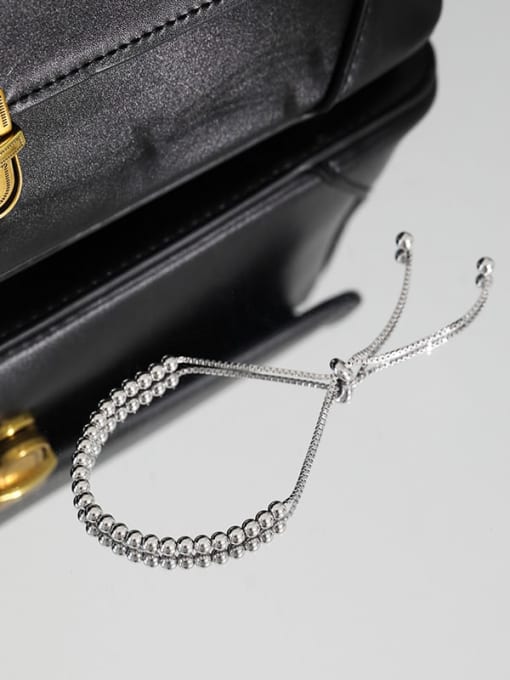 DAKA 925 Sterling Silver Geometric Vintage Beaded Bracelet 1
