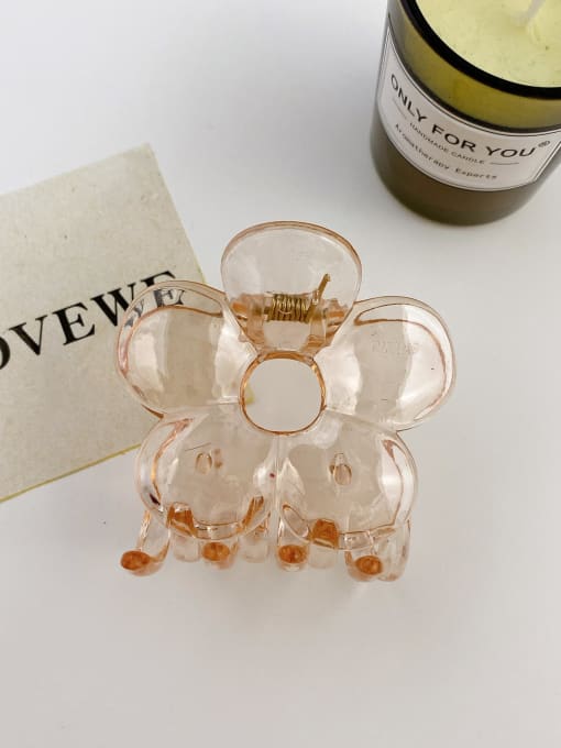 Champagne 7cm Alloy Resin Trend Flower Jaw Hair Claw