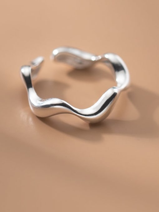 Rosh 925 Sterling Silver Smooth Heart Minimalist Band Ring