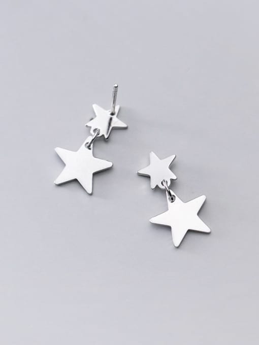 Rosh 925 Sterling Silver Star Minimalist Drop Earring 3