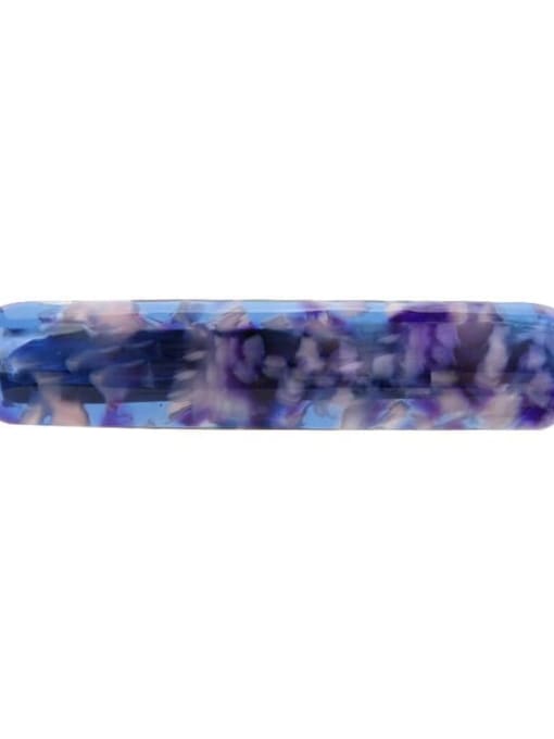 Blue purple 8 cm wide Cellulose Acetate Minimalist Geometric Alloy Hair Barrette Spring clip