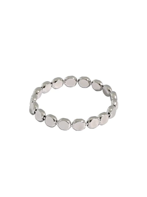 DAKA 925 Sterling Silver smooth Round Minimalist Band Ring 3