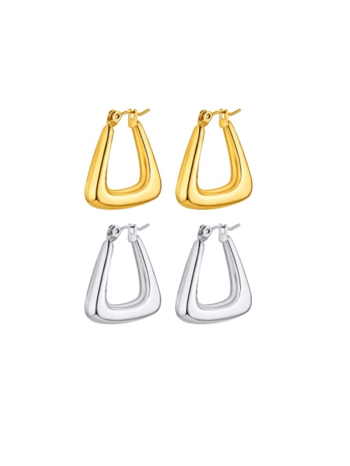 CONG Stainless steel Geometric Minimalist Huggie Earring