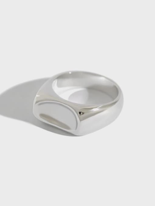 DAKA 925 Sterling Silver smooth Irregular Vintage Ring
